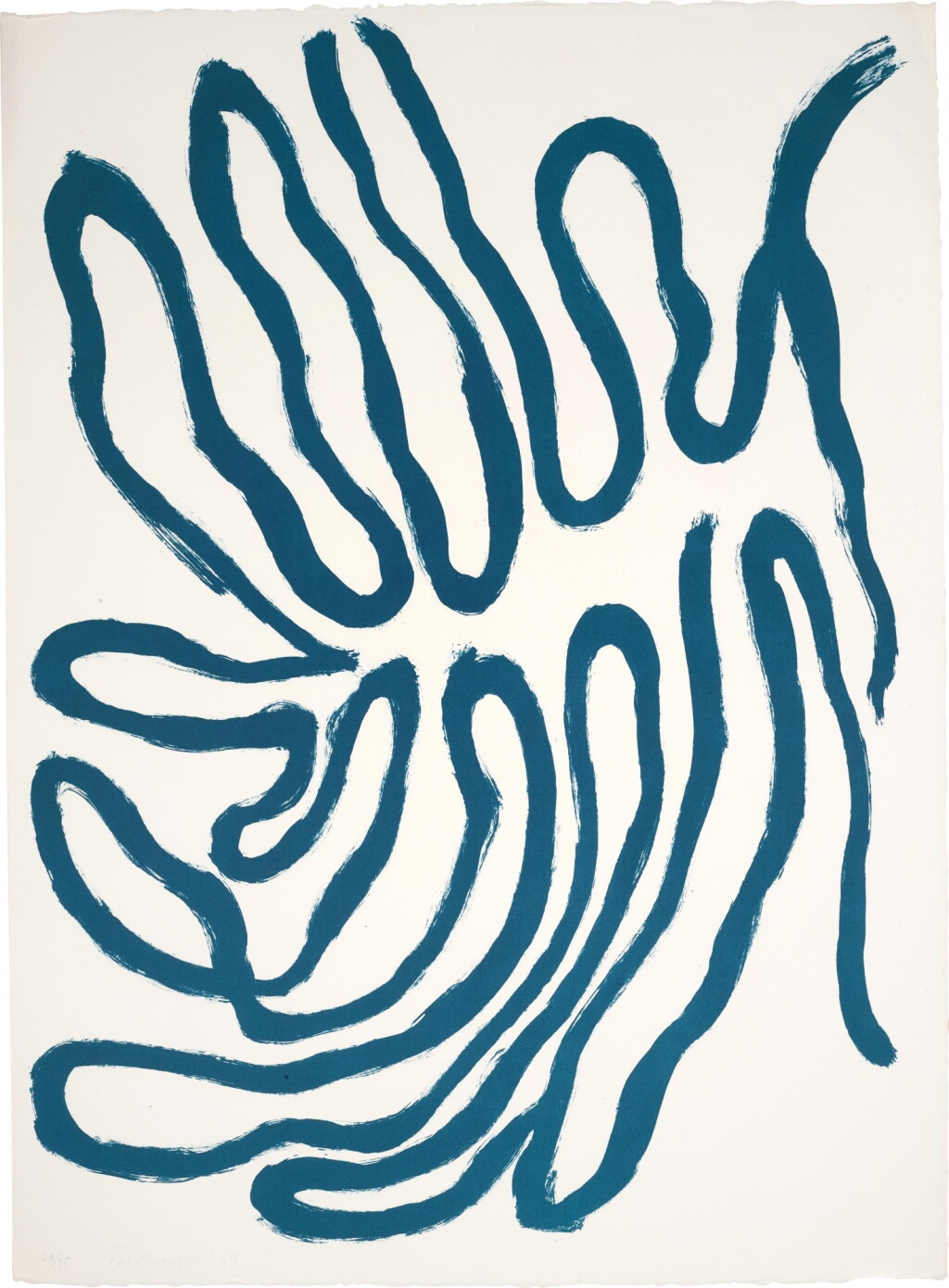 View full screen - View 1 of Lot 74. WILLIAM TURNBULL | LEAVES, BLUE.
