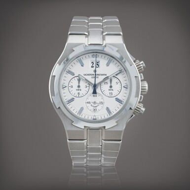 View full screen - View 1 of Lot 678. Overseas Chronograph, reference 49140/423A Montre bracelet chronographe en acier avec date | Stainless steel chronograph wristwatch with date and bracelet Vers 2000 | Circa 2000.