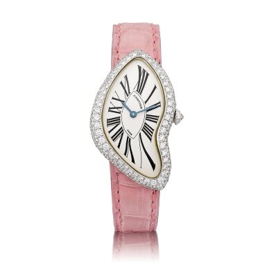 View full screen - View 1 of Lot 2188. Crash | A white gold and diamond-set wristwatch, Circa 2000 | 卡地亞 | Crash | 白金鑲鑽石腕錶,約2000年製.