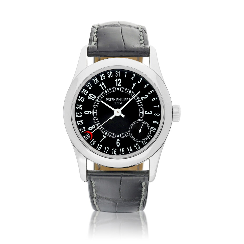 View full screen - View 1 of Lot 2196. Calatrava, Reference 6000 | A white gold wristwatch with date, Circa 2007 | 百達翡麗 | Calatrava 型號6000 | 白金腕錶,備日期顯示,約2007年製.