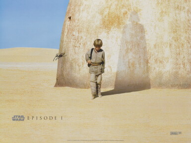 View full screen - View 1 of Lot 282. STAR WARS: EPISODE I - THE PHANTOM MENACE (1999) ADVANCE POSTER, BRITISH, SIGNED BY JAKE LLOYD.