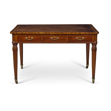 View full screen - View 1 of Lot 408. A Late George III Mahogany Writing Table in the manner of Gillows, Circa 1800.