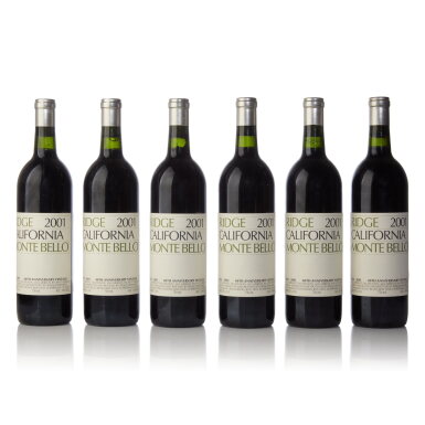 View full screen - View 1 of Lot 1425. Ridge, Monte Bello 2001 (6 BT).