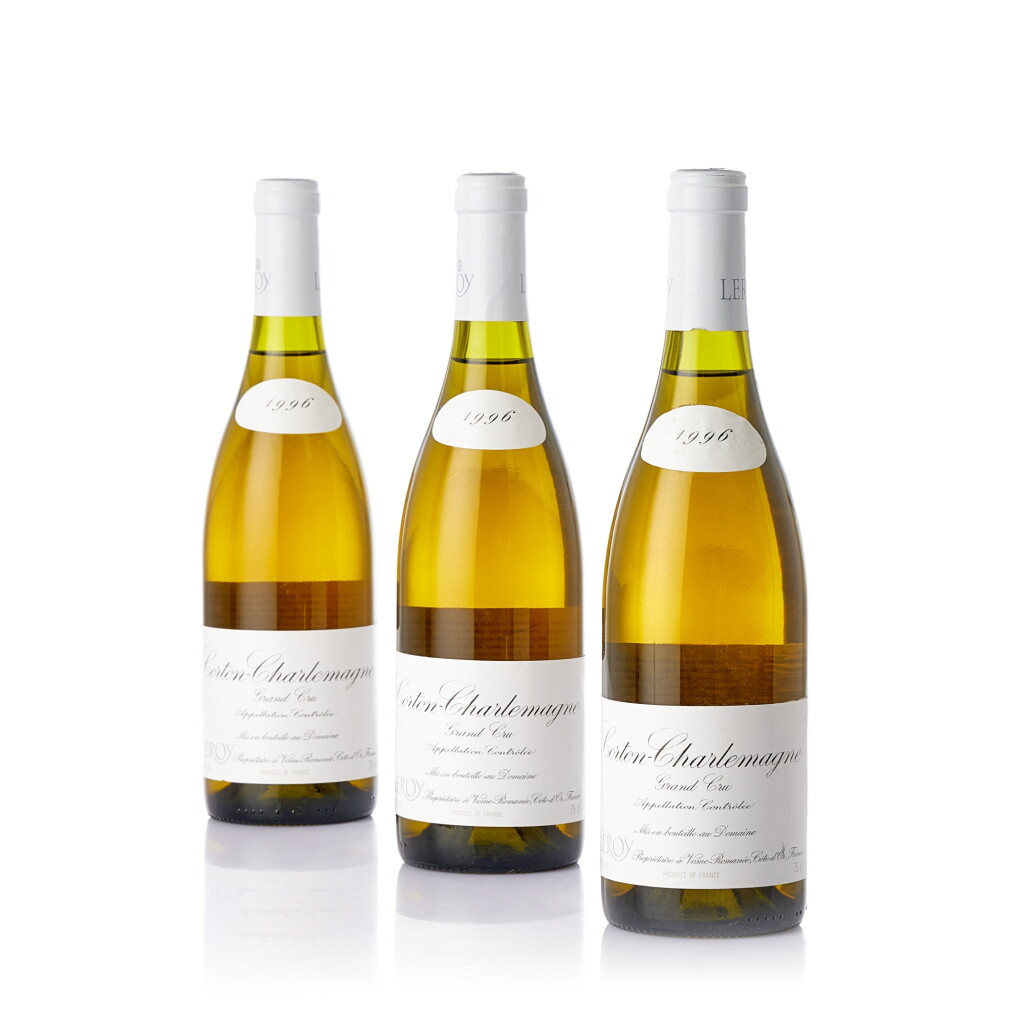 View full screen - View 1 of Lot 6175. Corton Charlemagne 1996 Domaine Leroy (3 BT).