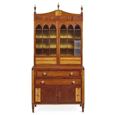 View full screen - View 1 of Lot 333. A Federal Secretary Bookcase, New Hampshire, circa 1810.