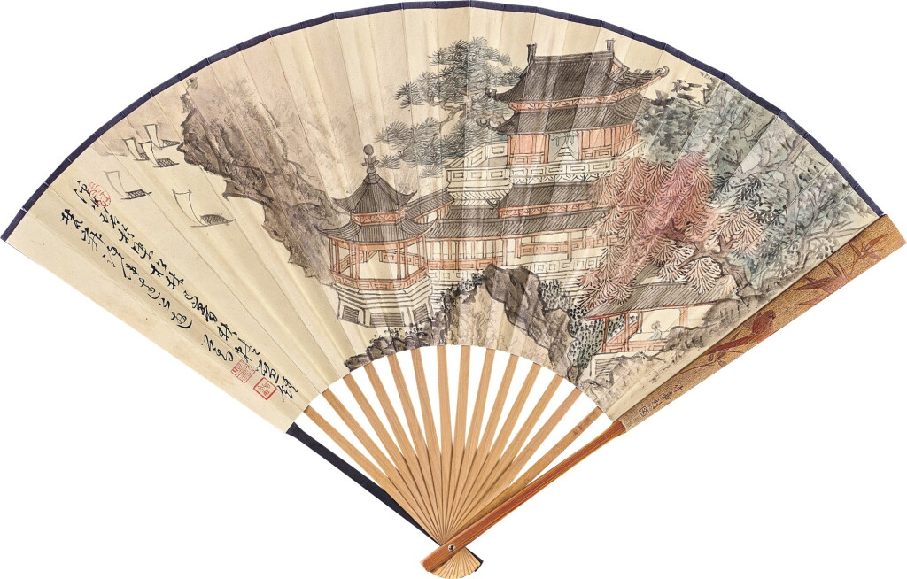 View full screen - View 1 of Lot 3013. 溥儒 Pu Ru | 江樓帆遠、行書詩 Sailing Across the River.