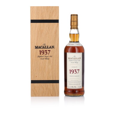 View full screen - View 1 of Lot 1048. The Macallan Fine & Rare 37 Year Old 43.0 abv 1937 (1 bt 75cl).