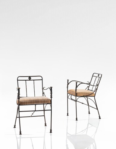 View full screen - View 1 of Lot 40. Pair of Pommeaux de Canne armchairs, special commission.
