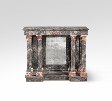 View full screen - View 1 of Lot 121. A marble console, 20th century | Console en marbre, XXe siècle.