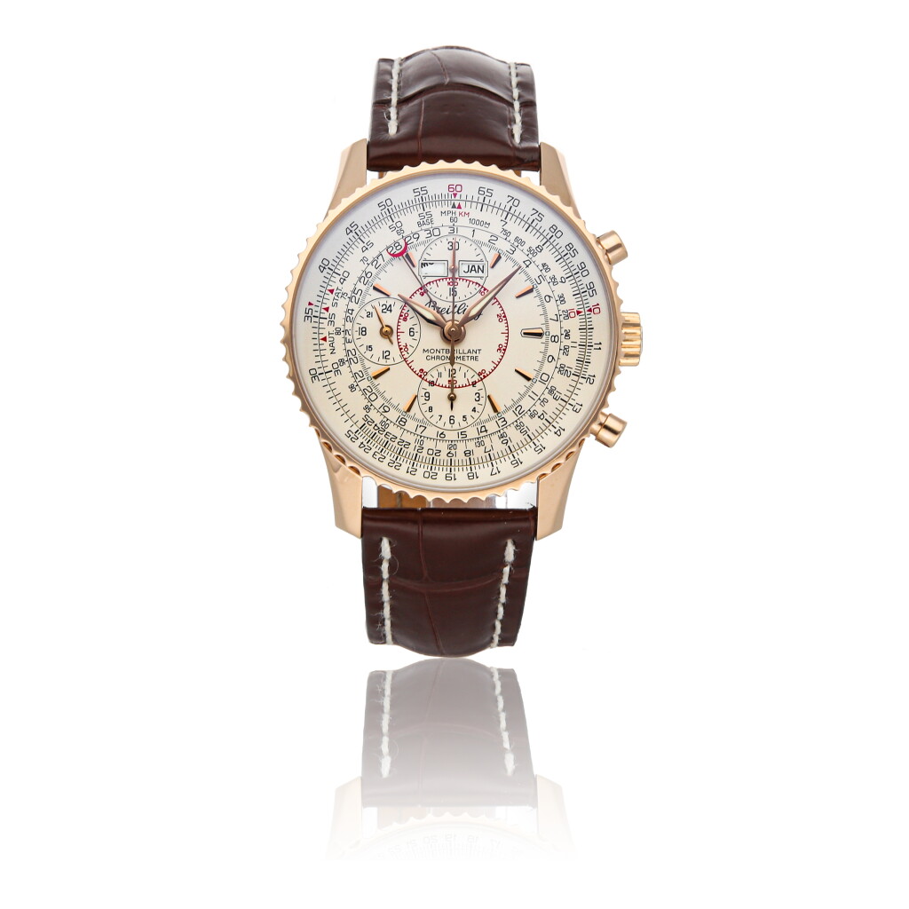 View full screen - View 1 of Lot 316. BREITLING | MONTBRILLIANT DATORA LIMITED EDITION R2133012/G624 Limited Edition 395/500 A ROSE GOLD AUTOMATIC WINDING WRISTWATCH CIRCA 2009.