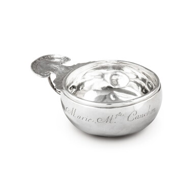 View full screen - View 1 of Lot 476. A silver wine-taster, Antoine-Isadore Lemestayer, Rouen, 1764-1765 | Tasse à vin en argent par Antoine-Isadore Lemestayer, Rouen, 1764 -1765.