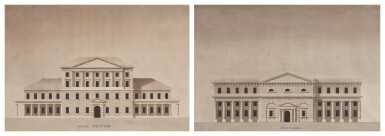 View full screen - View 1 of Lot 401. Designs for a Military School and an Armory.