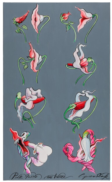 View full screen - View 1 of Lot 215. 8 sketches for 'The Flower Sequence’ from Pink Floyd The Wall.