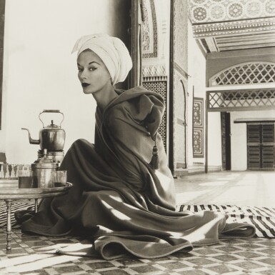 View full screen - View 1 of Lot 133. 'Woman in Moroccan Palace (Lisa Fonssagrives-Penn), Marrakech'.