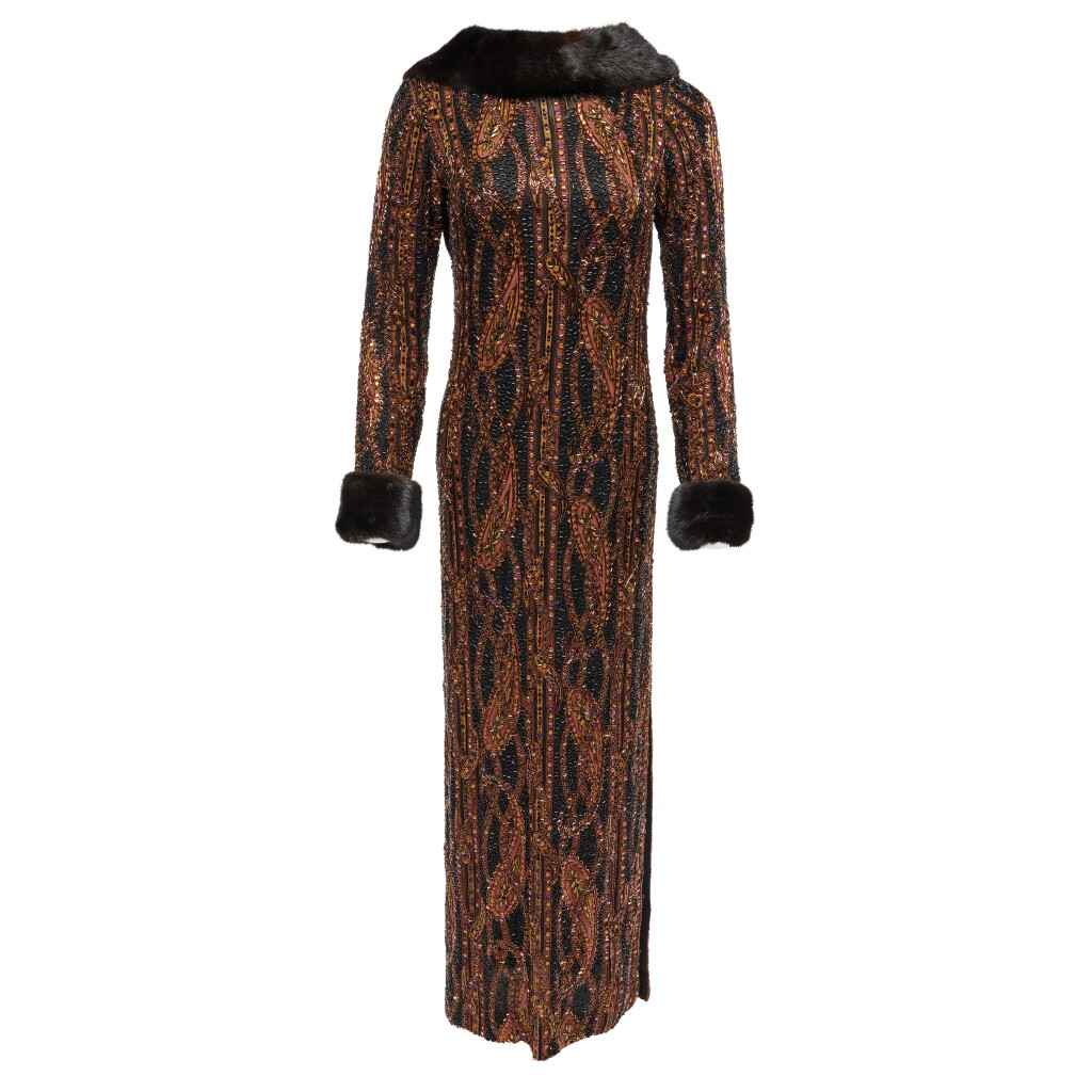View full screen - View 1 of Lot 22. Beaded Evening Gown, circa 1990.