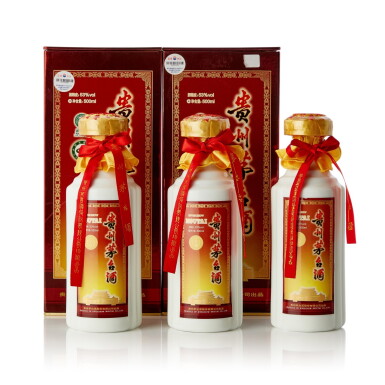 View full screen - View 1 of Lot 7920. 2009年產貴州茅台酒(豪華版)Kweichow Flying Fairy Moutai 2009 (3 BT50).