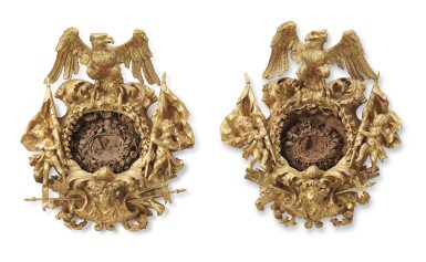 View full screen - View 1 of Lot 23. A pair of Italian micro carved reliefs in carved gattice wood and giltwood frames, Bologna, late 17th/early 18th century.