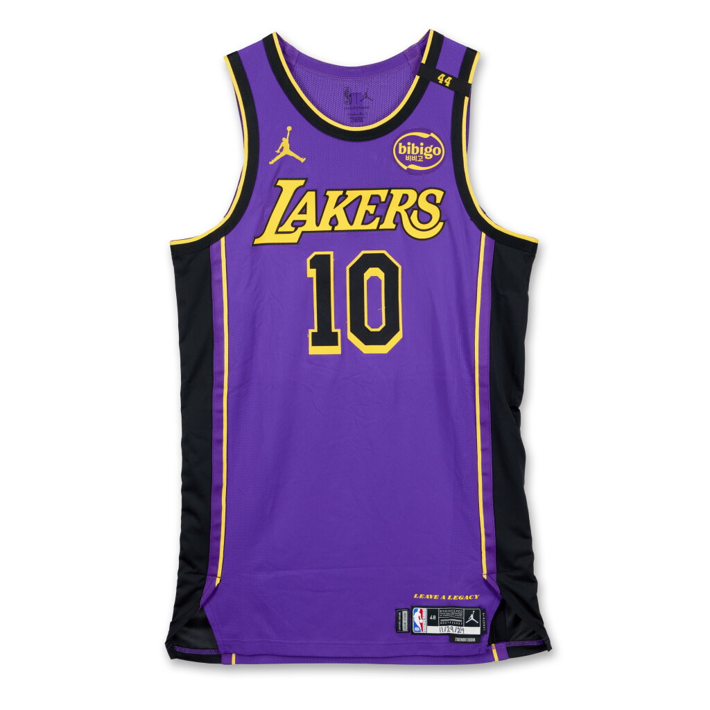 View full screen - View 1 of Lot 97. Christian Koloko Los Angeles Lakers 2024-2025 Emirates NBA Cup Game Issued Statement Edition Jersey .