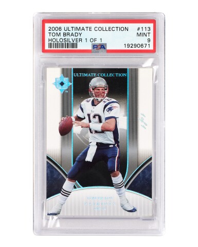 View full screen - View 1 of Lot 31. 2006 Upper Deck Ultimate Collection Holosilver #113 Tom Brady - PSA 9 | 1 of 1.