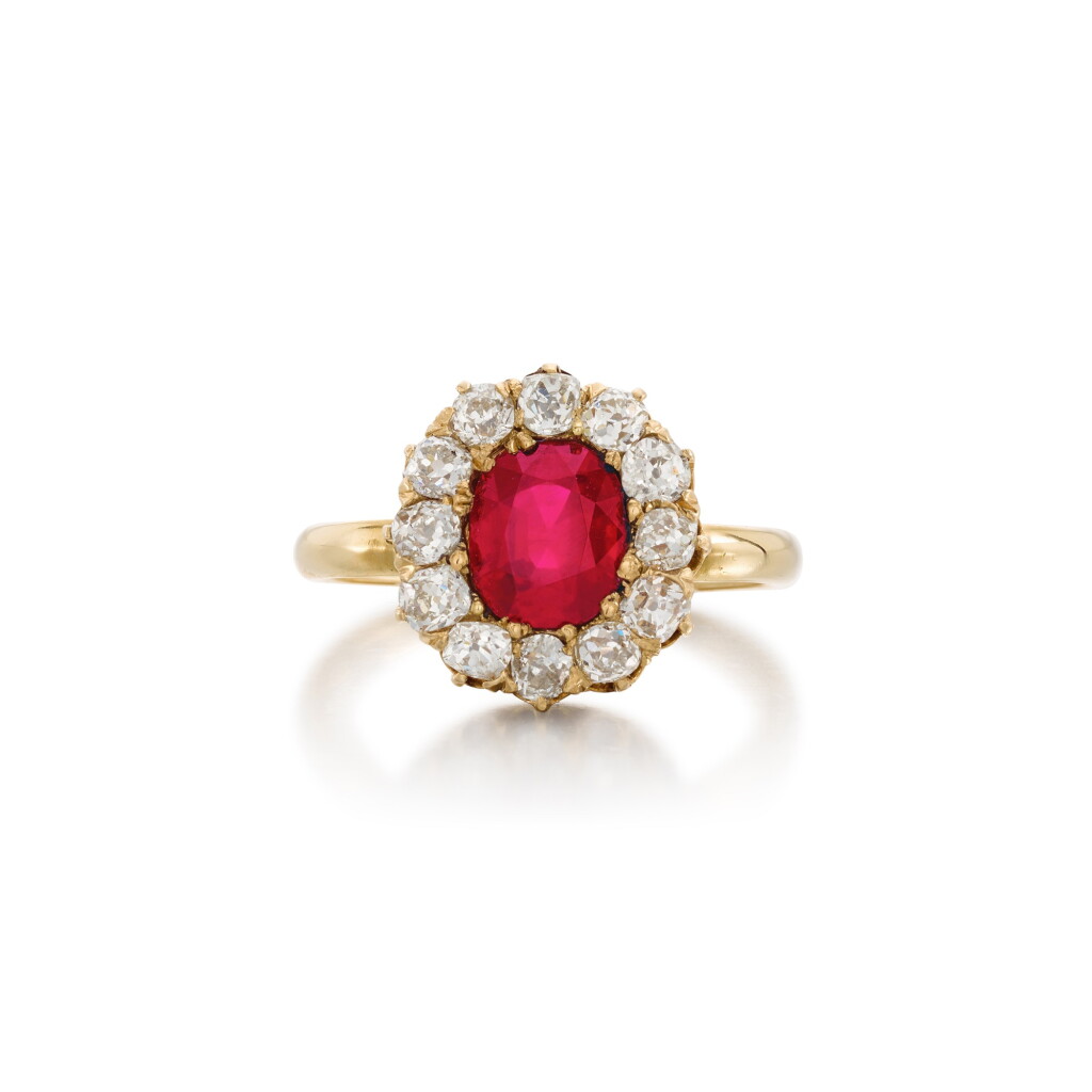 View full screen - View 1 of Lot 70. Ruby and Diamond Ring .