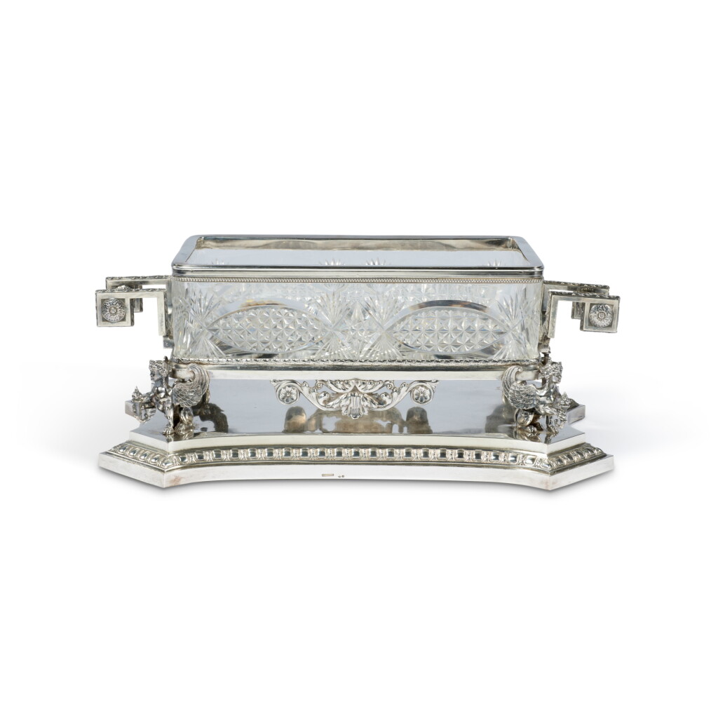 View full screen - View 1 of Lot 181. A large silver-gilt mounted cut-glass centrepiece, Egor Cheryatov, retailed by Lorié, Moscow, 1908-1917.