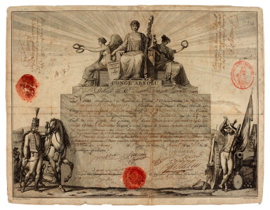 View full screen - View 1 of Lot 217. Marshals of France | three documents, 1802-1815.