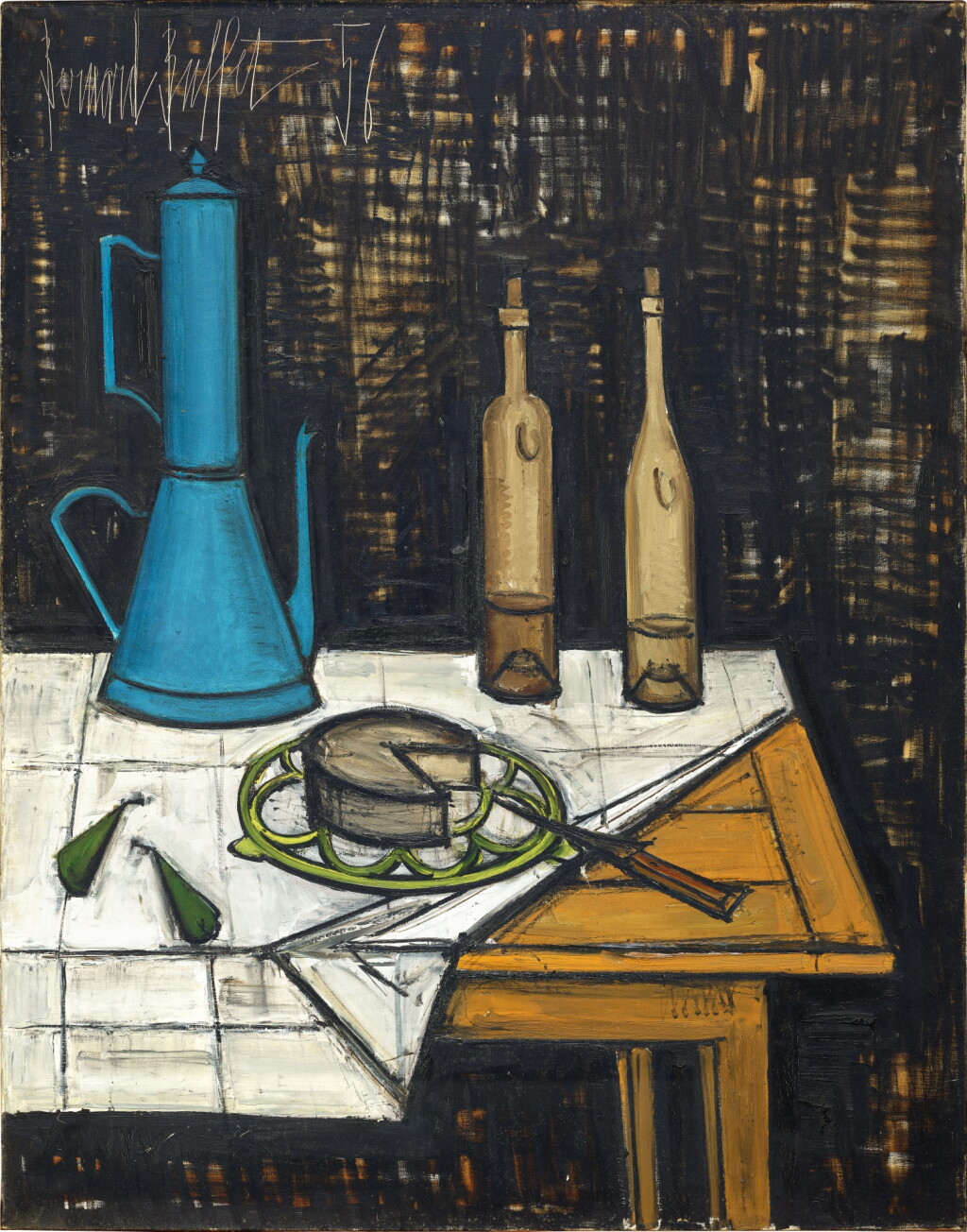 View full screen - View 1 of Lot 2803. Bernard Buffet 貝爾納・布菲 | Nature morte à la cafetière bleue 靜物與藍色咖啡壺.