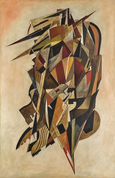 View full screen - View 1 of Lot 159. MERLYN EVANS | TIME KING (VERTICAL ABSTRACTION NO. 2).