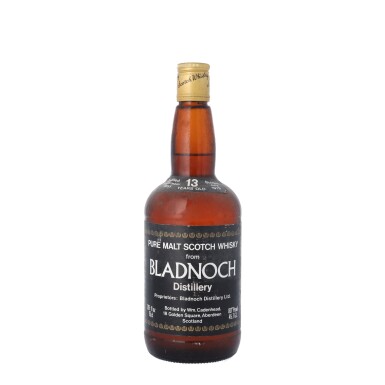 View full screen - View 1 of Lot 35. Bladnoch 13 Year Old Cadenhead's Dumpy 80 proof 1965 (1 BT75).