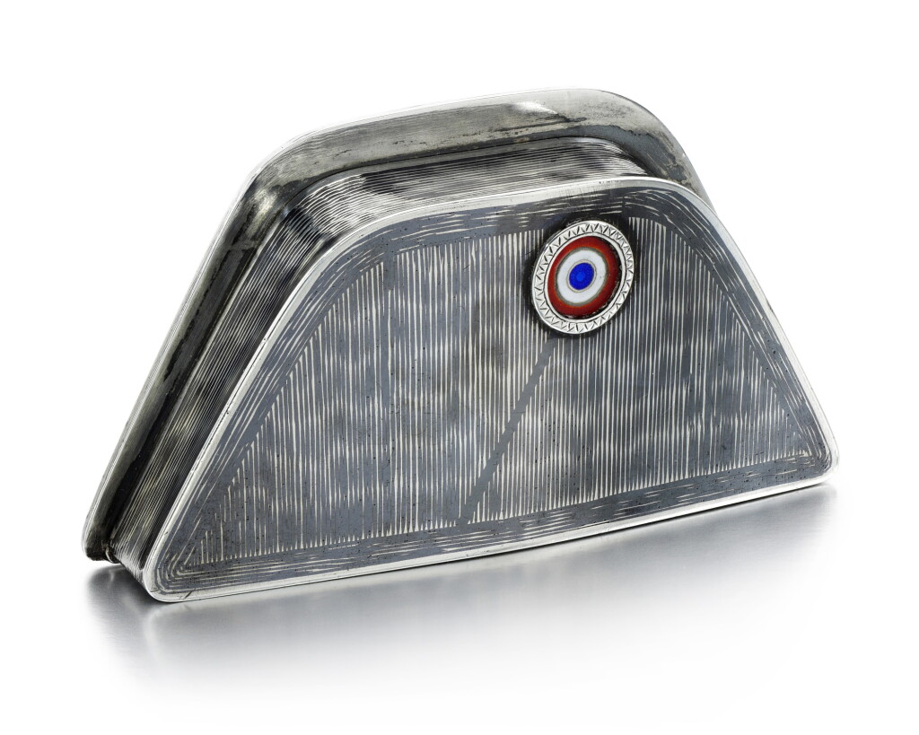 View full screen - View 1 of Lot 77. A SILVER, NIELLO AND ENAMEL COMMEMORATIVE SNUFFBOX, PROBABLY RUSSIAN, CIRCA 1820.
