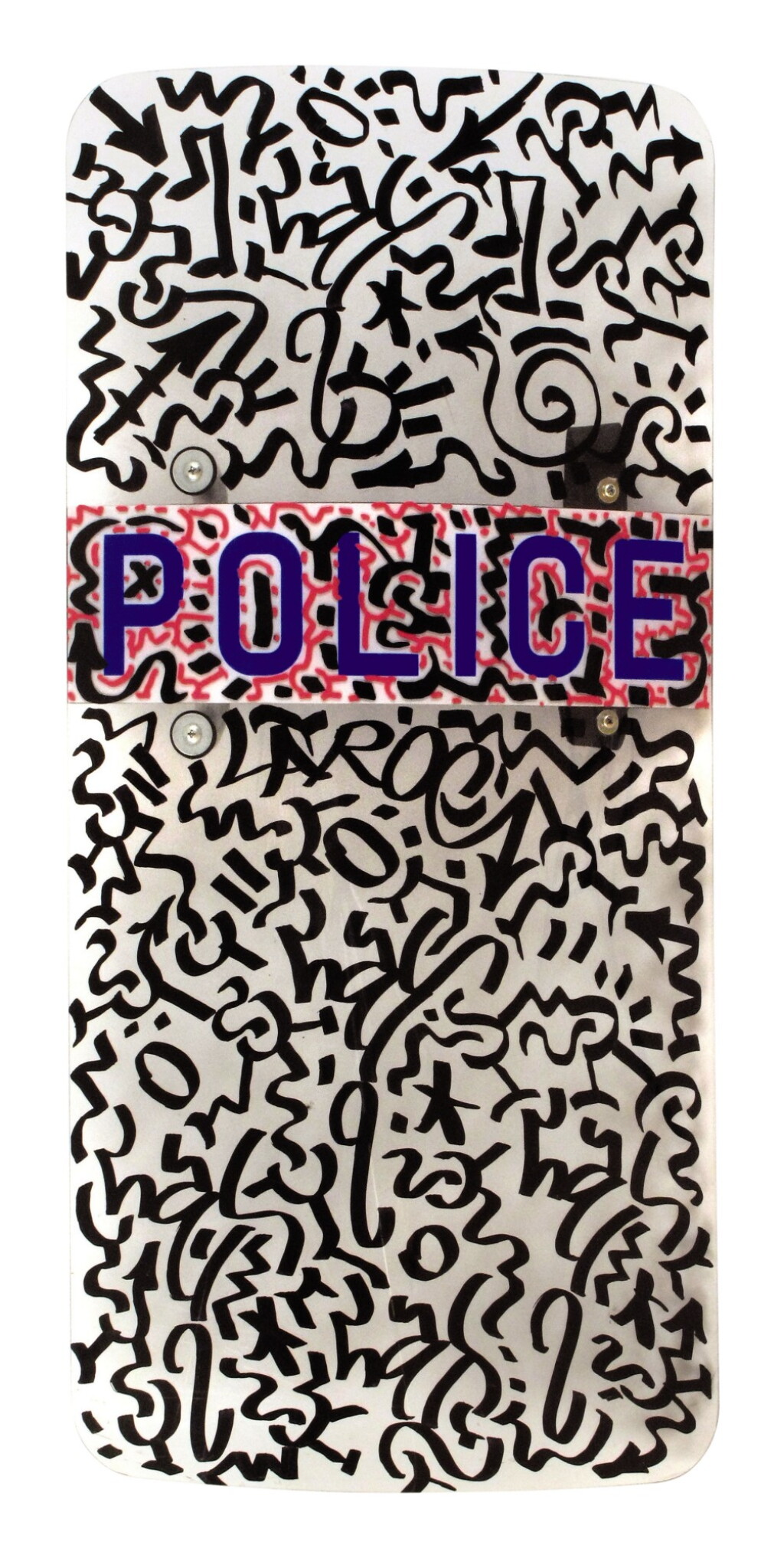 View full screen - View 1 of Lot 11. LA2/LAROC | POLICE SHIELD. 2010.