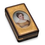 A gold-mounted tortoiseshell and enamel boîte-à-miniature, Joseph-Marie Roux, Paris, 1809-1819