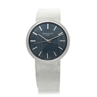 View full screen - View 1 of Lot 33. PATEK PHILIPPE | REFERENCE 3563 A WHITE GOLD AUTOMATIC BRACELET WATCH, MADE IN 1981 .