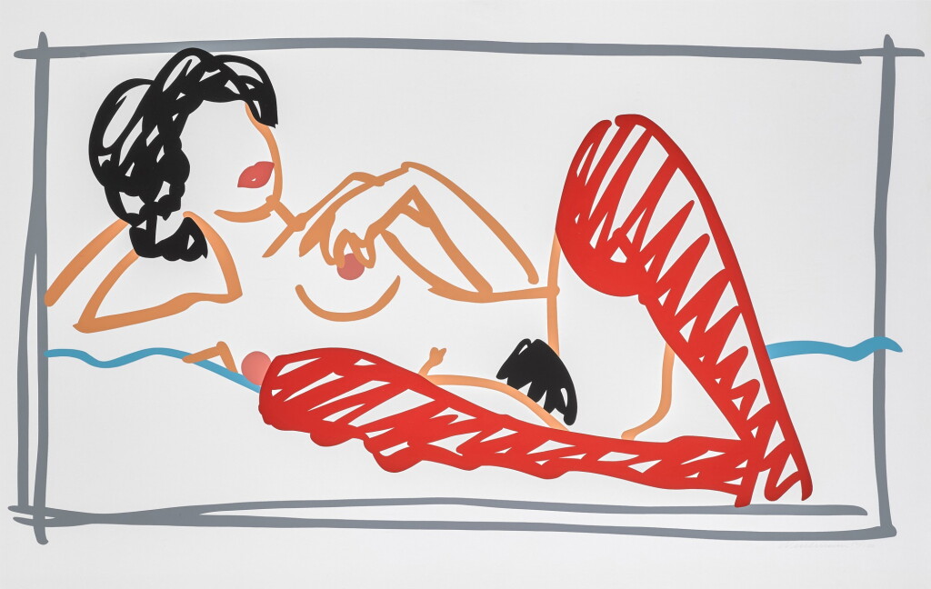 View full screen - View 1 of Lot 23. Fast Sketch Red Stocking Nude.