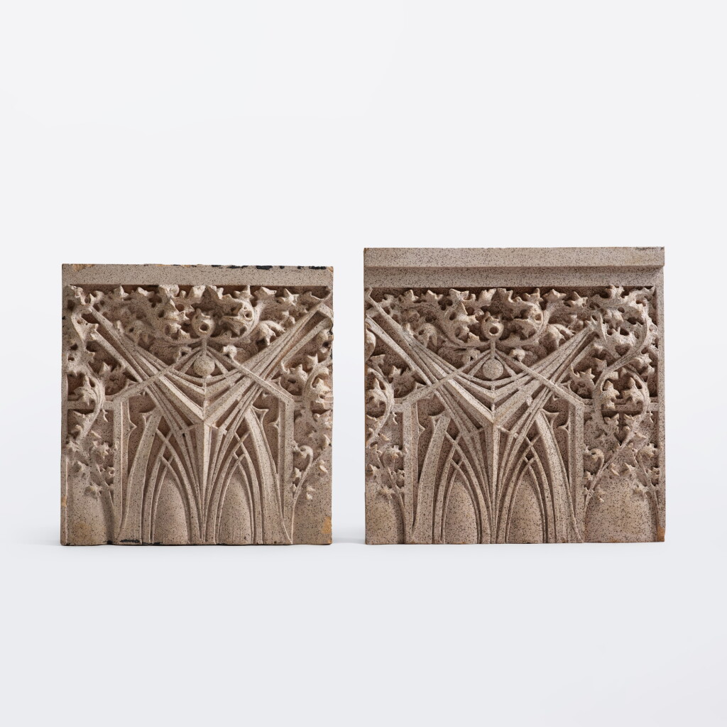 View full screen - View 1 of Lot 29. Pair of Architectural Fragments from the Western Methodist Book Concern Building, Chicago.