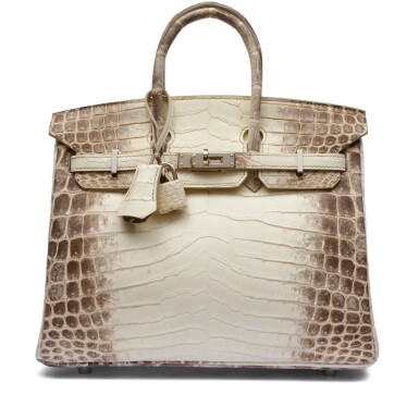 View full screen - View 1 of Lot 1325. White Matte Niloticus Crocodile Himalaya Birkin 25 Palladium Hardware, 2015.