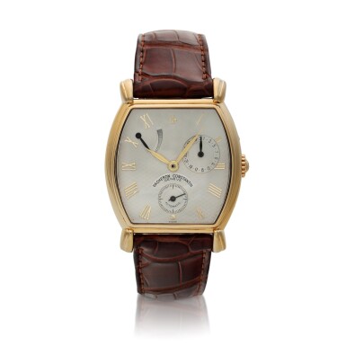 View full screen - View 1 of Lot 90. Reference 47240 Jubilee 240, A yellow gold automatic tonneau shaped wristwatch with date and power reserve, Made to Commemorate the 240th Anniversary of the Brand, Circa 1995 .