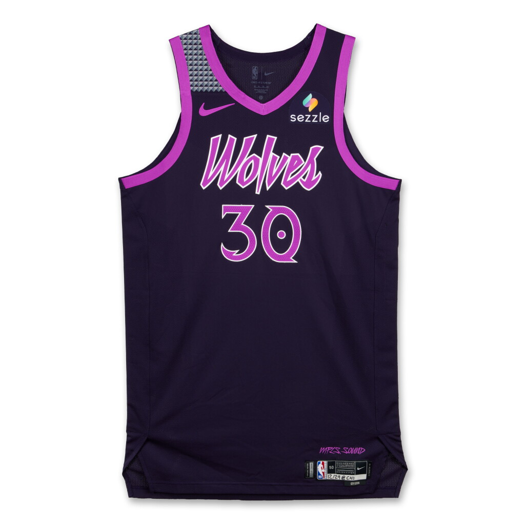 View full screen - View 1 of Lot 19. Julius Randle Minnesota Timberwolves 2025-2026 Game Worn City Edition Jersey | Double-Double.