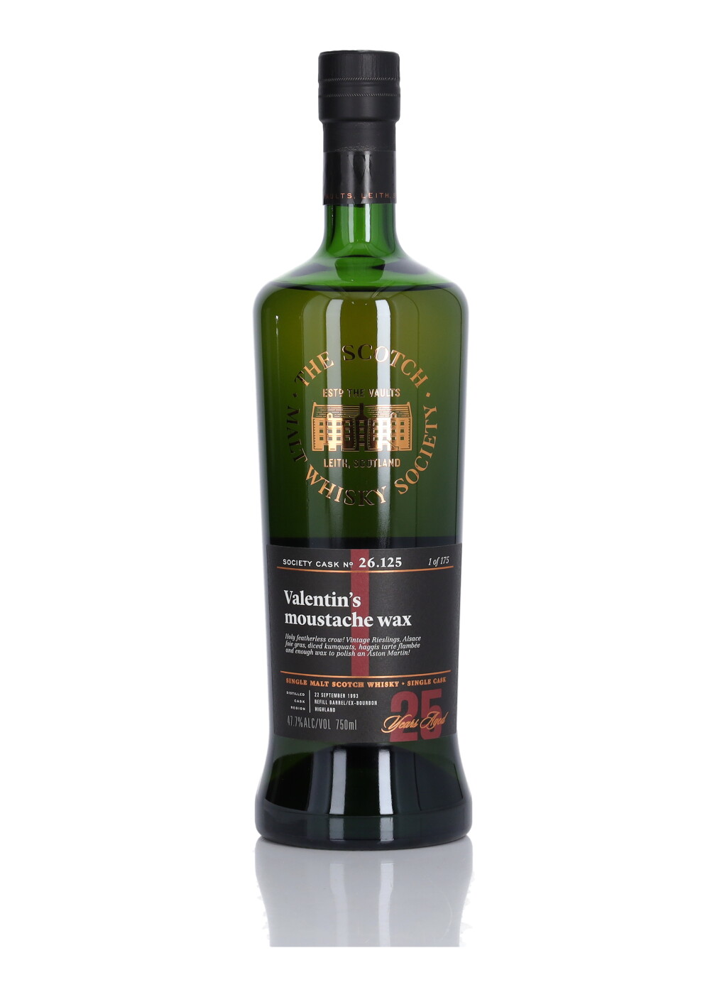 View full screen - View 1 of Lot 109. Clynelish SMWS 26.125 "Valentin's Moustache Wax" 25 Year Old 47.7 abv 1993 (1 Bottle 75cl).