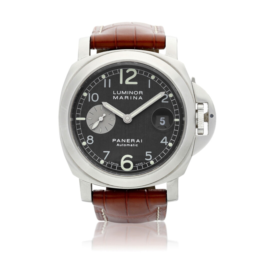 View full screen - View 1 of Lot 8208. Luminor Marina, Reference PAM00086 | A stainless steel wristwatch with date, Circa 2001 | 沛納海 | Luminor Marina 型號PAM00086 | 精鋼腕錶,備日期顯示,約2001年製.