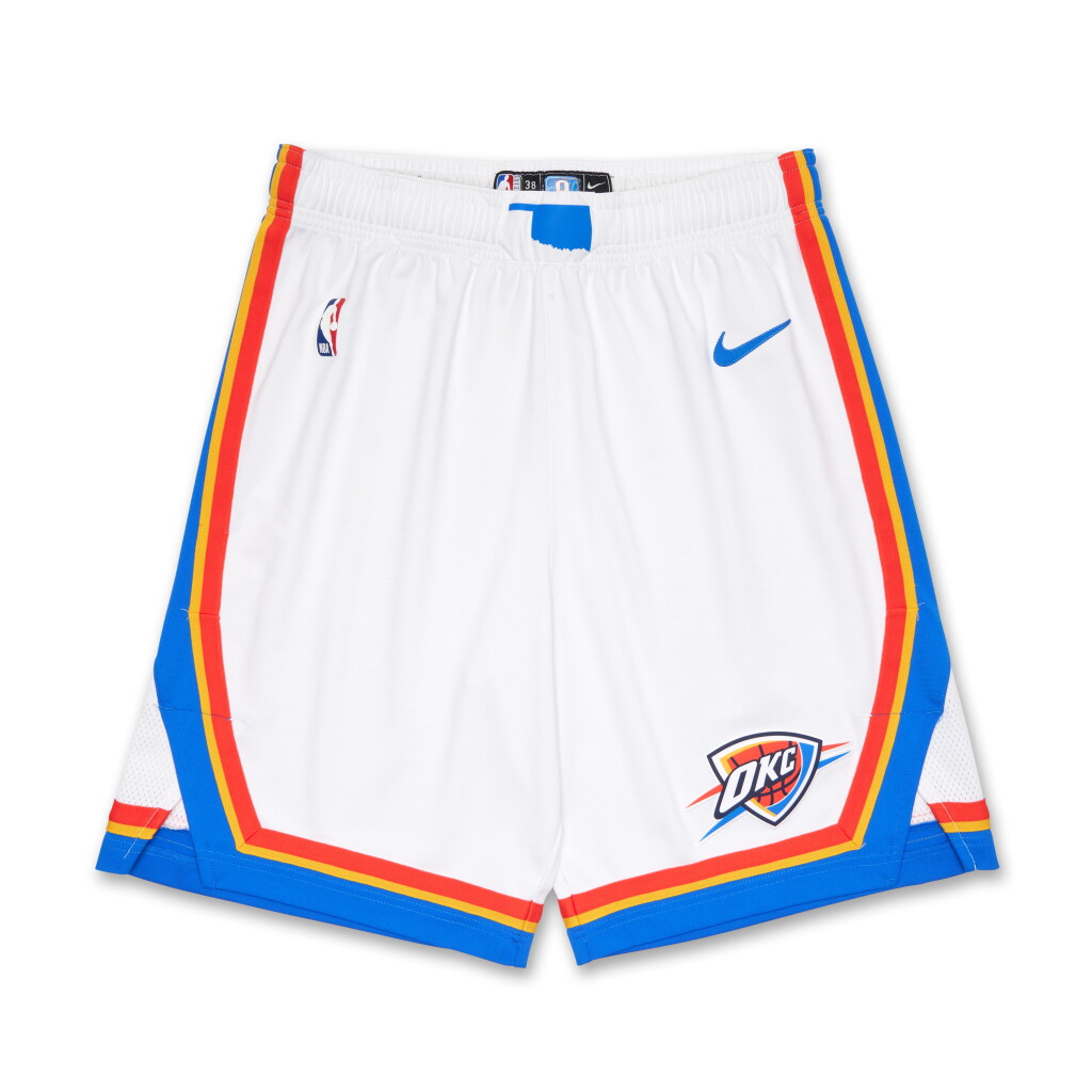 View full screen - View 1 of Lot 68. Alex Caruso Oklahoma City Thunder 2025 NBA Finals Game Worn Association Edition Shorts | Game 1 | ‘Championship Run’.
