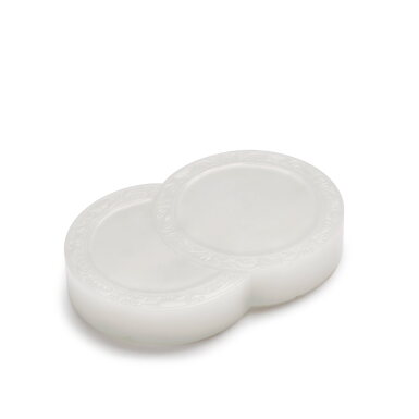 View full screen - View 1 of Lot 49. A white jade double-coin-form inkstone, 20th century.