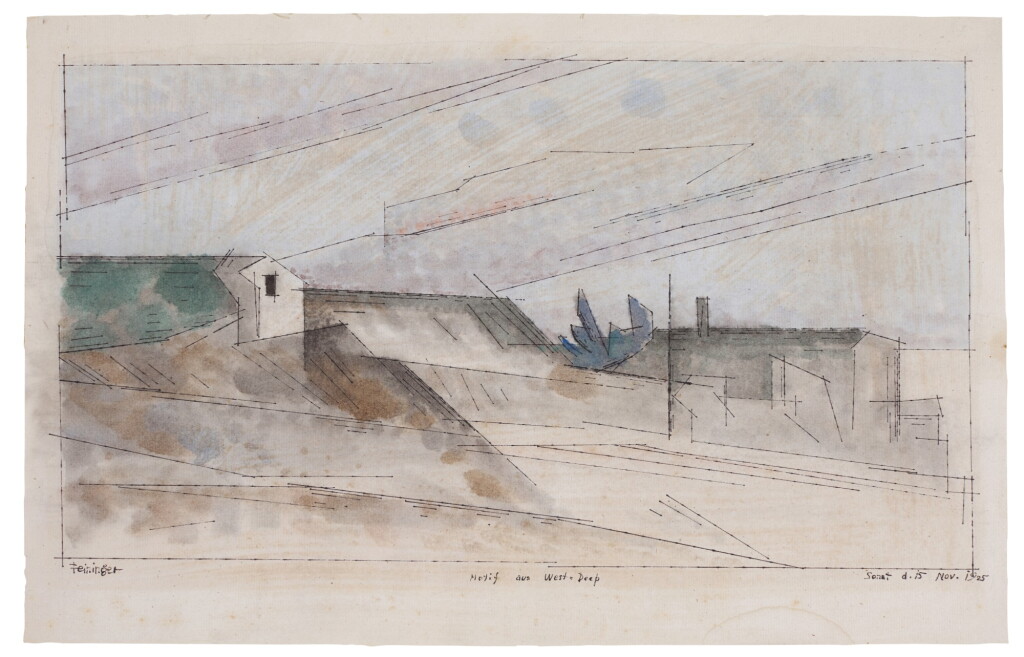 View full screen - View 1 of Lot 310. LYONEL FEININGER | MOTIV AUS WEST DEEP (MOTIF FROM WEST-DEEP).