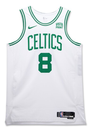 View full screen - View 1 of Lot 33. Kristaps Porzingis Boston Celtics 2023-2024 Game Worn Association Edition Jersey.