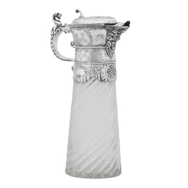 View full screen - View 1 of Lot 263. A German silver-mounted claret jug, late 19th century.