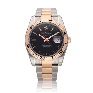 View full screen - View 1 of Lot 253. Reference 116261 Datejust Turn-O-Graph | A stainless steel and pink gold automatic wristwatch, Circa 2006.