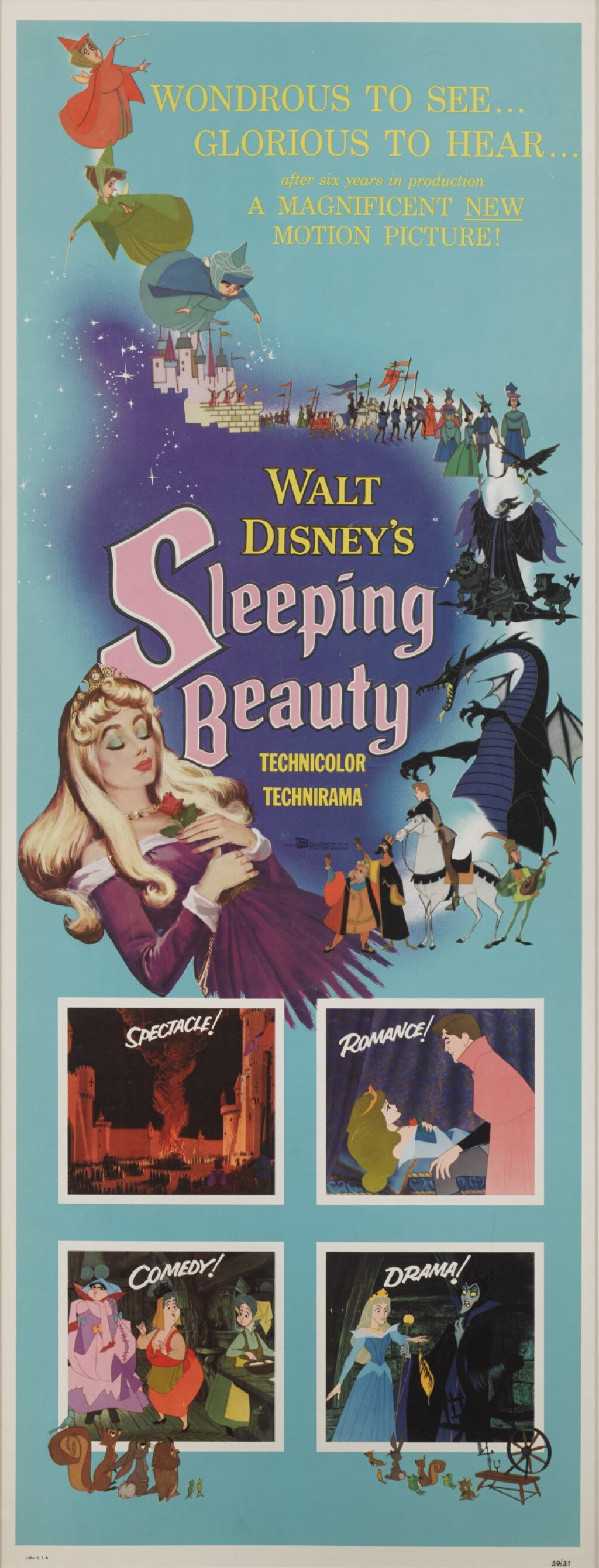 View full screen - View 1 of Lot 72. Sleeping Beauty (1959), poster, US.