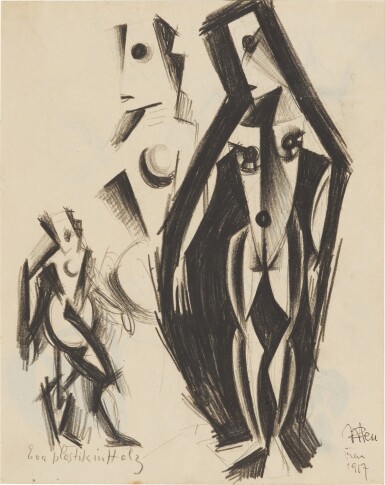 View full screen - View 1 of Lot 32. Studie für Eva-Plastik (Study for Eva Plastic) .