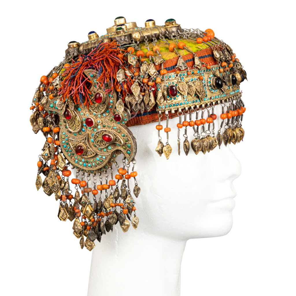 View full screen - View 1 of Lot 114. An Elaborate Bukharan Woman’s Headdress, Circa 1900.