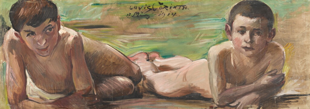 View full screen - View 1 of Lot 322. Zwei liegende Knaben (Two Resting Boys).
